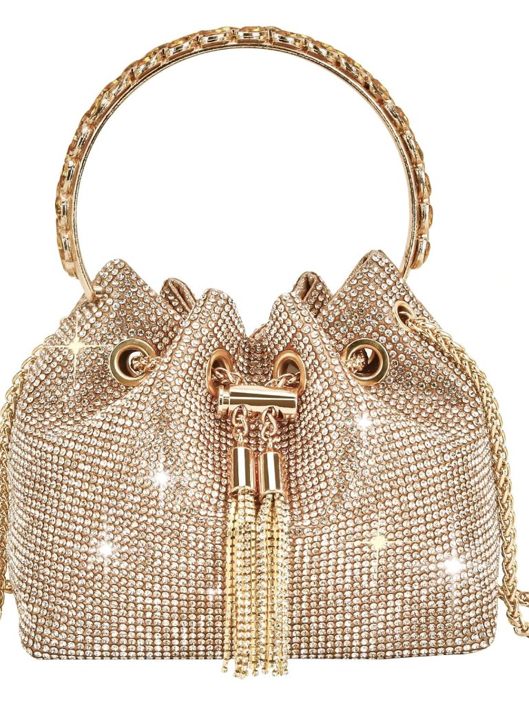 Upgrade Rhinestone Evening Bag Bling Purse Sparkly Diamond Silver Clutch Purses